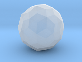 Joined Truncated Icosahedron - 10 mm - Rounded V1 in Clear Ultra Fine Detail Plastic