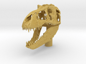 Finial Plug - T Rex skull in Tan Fine Detail Plastic