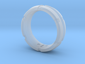 Utilitarian Measuring Ring in Clear Ultra Fine Detail Plastic