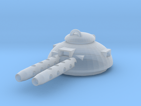 Design 2 double MG turret in Clear Ultra Fine Detail Plastic