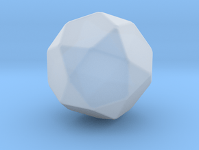 Icosidodecahedron - 10mm - Rounded V2 in Clear Ultra Fine Detail Plastic