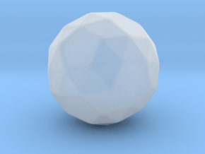 Snub Dodecahedron (dextro) - 1 Inch - Rounded V2 in Clear Ultra Fine Detail Plastic