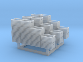 Food Crate Stacks in Clear Ultra Fine Detail Plastic