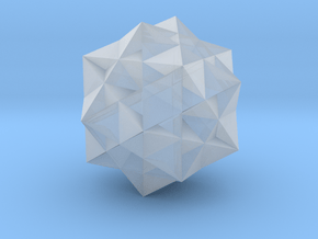 Great Ditrigonal Icosidodecahedron - 1 Inch in Clear Ultra Fine Detail Plastic