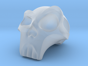 Stylized Skull in Clear Ultra Fine Detail Plastic