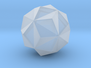 Small Triambic Icosahedron - 1 inch - Rounded V1 in Clear Ultra Fine Detail Plastic