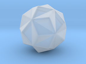 Small Triambic Icosahedron - 1 inch - Rounded V2 in Clear Ultra Fine Detail Plastic