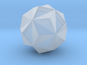 Small Triambic Icosahedron - 10 mm in Clear Ultra Fine Detail Plastic