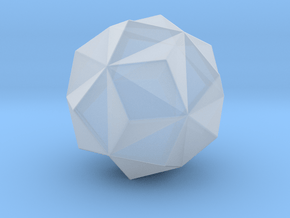 Small Triambic Icosahedron - 10 mm - Rounded V1 in Clear Ultra Fine Detail Plastic