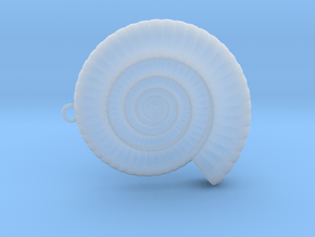 Clamshell - Ammonite Charm 3D Model  -  3D Pendant in Clear Ultra Fine Detail Plastic