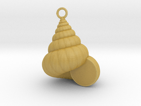 Cockleshell - Mollusc Charm 3D Model - 3D Printing in Tan Fine Detail Plastic
