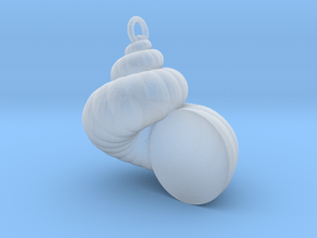 Cockleshell - Snail Mollusc Charm 3D Model Pendant in Clear Ultra Fine Detail Plastic