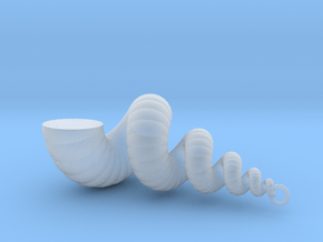 Shell - Snail Mollusc Charm 3D Model - 3D Printing in Clear Ultra Fine Detail Plastic