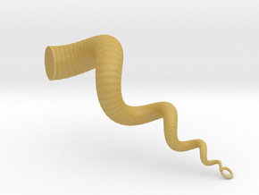 Cockleshell - Snail Mollusc Charm 3D Model  in Tan Fine Detail Plastic