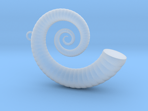 Cockleshell - Snail Mollusc Charm 3D Model   in Clear Ultra Fine Detail Plastic