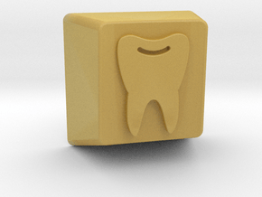 Tooth Keycap - 1U R1 in Tan Fine Detail Plastic