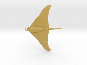 Stingray - Ocean Charm 3D Model - Faceted Pendant in Tan Fine Detail Plastic