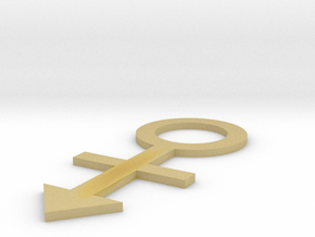 lawal 108 mm androgynous symbol  in Tan Fine Detail Plastic