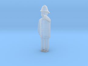 Capsule Firefighter Raised Left Arm p3 in Clear Ultra Fine Detail Plastic