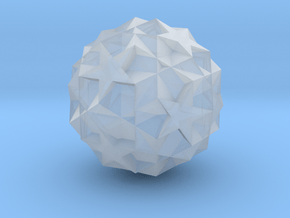Icosidodecadodecahedron - 1 Inch in Clear Ultra Fine Detail Plastic