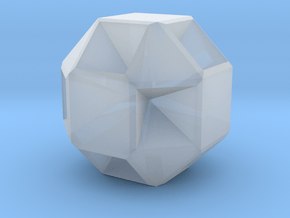 Small Cubicuboctahedron - 1 In in Clear Ultra Fine Detail Plastic