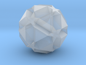 Small Ditrigonal Dodecicosidodecahedron - 1 Inch in Clear Ultra Fine Detail Plastic