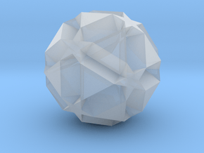 Small Ditrigonal Dodecicosidodecahedron - 10mm in Clear Ultra Fine Detail Plastic