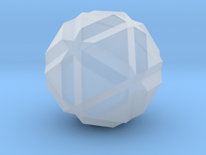 Small Icosicosidodecahedron - 1 Inch in Clear Ultra Fine Detail Plastic