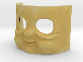 Zug smiling face (model scale? 6.2CM by 4.5CM) in Tan Fine Detail Plastic
