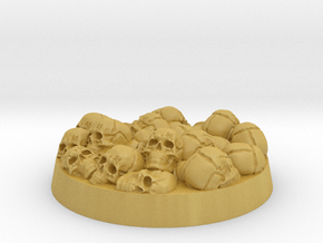 Skull Pile Base (32mm round) in Tan Fine Detail Plastic