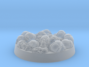 Skull Pile Base (32mm round) in Clear Ultra Fine Detail Plastic