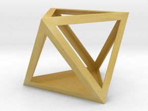 gmtrx 12.61 cm lawal skeletal octahedron  in Tan Fine Detail Plastic