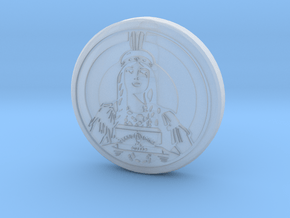 Butter Maiden four-strand bead portrait in Clear Ultra Fine Detail Plastic