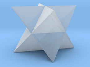 Compound of Two Tetrahedra - 1 Inch in Clear Ultra Fine Detail Plastic