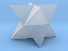Compound of Two Tetrahedra - 10 mm in Clear Ultra Fine Detail Plastic