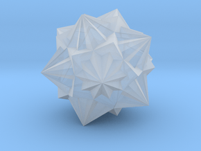 Great Dodecacronic Hexecontahedron - 1 Inch in Clear Ultra Fine Detail Plastic
