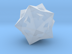 Great Ditrigonal Dodecacronic Hexecontahedron-10mm in Clear Ultra Fine Detail Plastic
