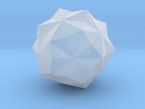 Small Icosacronic Hexecontahedron - 10 mm in Clear Ultra Fine Detail Plastic