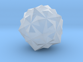 Medial Deltoidal Hexecontahedron - 1 Inch in Clear Ultra Fine Detail Plastic