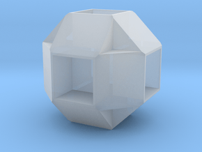 Small Rhombihexahedron - 1 inch in Clear Ultra Fine Detail Plastic