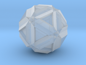 U50 Small Dodecicosahedron - 1 Inch in Clear Ultra Fine Detail Plastic