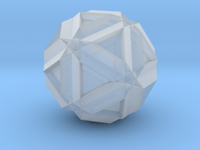 U50 Small Dodecicosahedron - 10 mm in Clear Ultra Fine Detail Plastic