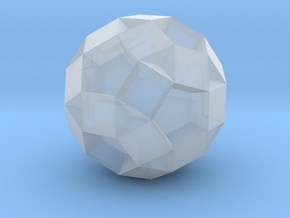 U39 Small Rhombidodecahedron - 1 inch in Clear Ultra Fine Detail Plastic