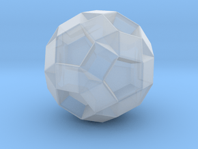 U39 Small Rhombidodecahedron - 1 inch V1 in Clear Ultra Fine Detail Plastic