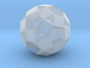 U39 Small Rhombidodecahedron - 10 mm in Clear Ultra Fine Detail Plastic