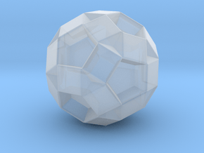 U39 Small Rhombidodecahedron - 10 mm V1 in Clear Ultra Fine Detail Plastic