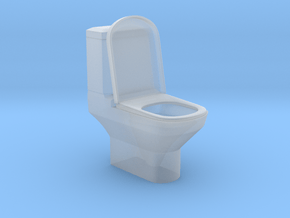 Toilet Bowl Scale 1:12 (Open) in Clear Ultra Fine Detail Plastic