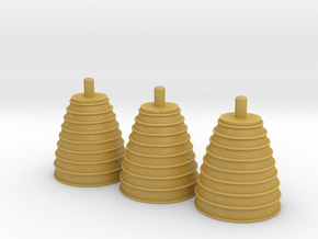 1/100 Space Shuttle Engine Nozzles - Set of 3 in Tan Fine Detail Plastic