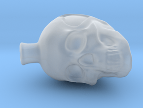 D2 Hollow Skull Dice in Clear Ultra Fine Detail Plastic