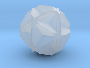 Truncated Great Dodecahedron - 1 Inch in Clear Ultra Fine Detail Plastic